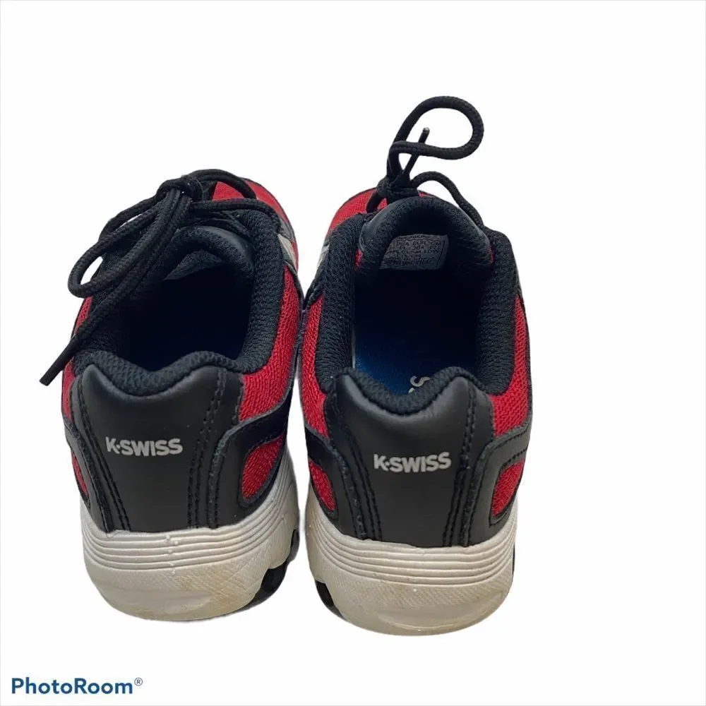 K-Swiss Boys Red and‎ Black Lace Up Sneakers 10.5
